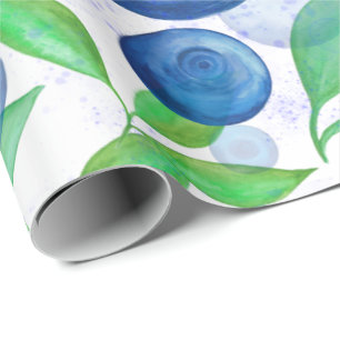 Blauwbes waterverf cadeaupapier