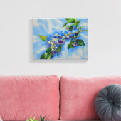 Blauwbes waterverf schilderen canvas afdruk (Insitu (Woonkamer))