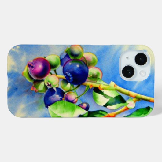 Blauwbes, waterverf schilderen Case-Mate iPhone case (Achterkant (horizontaal))