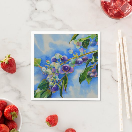 Blauwbes waterverf schilderen servetten (Insitu)