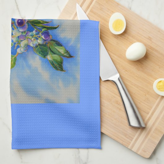 Blauwbes waterverf schilderen theedoek (Quarter Fold)