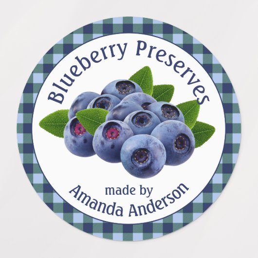 Blauwbessen Bewaarders Pset Circle Etiket Labels (Design 2)