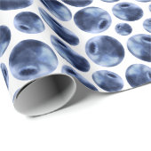 Blauwbessen Druk fruit af Cadeaupapier (Rol Hoek)