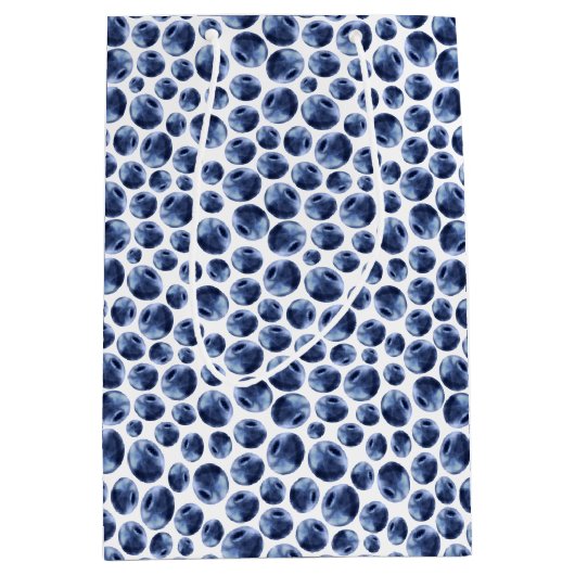 Blauwbessen Druk fruit af Medium Cadeauzakje (Voorkant)