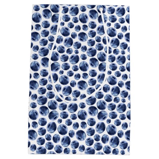 Blauwbessen Druk fruit af Medium Cadeauzakje (Achterkant)