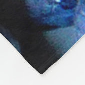 Blauwbessen op grote vlooienbak fleece deken (Hoek)