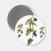 Blauwbessen op wijngaard magneet (Voorkant / Achterkant)