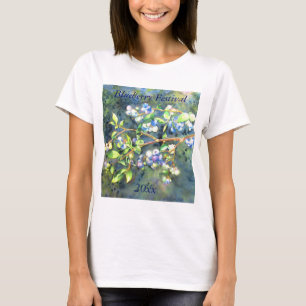 Blauwbessen, schilderij van romantische Waterverf T-shirt