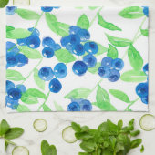 Blauwbessen waterverf patroon theedoek (Gevouwen)