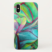 Blauwblad Hawaii Tropische bladbladerkunst Case-Mate iPhone Case (Achterkant)