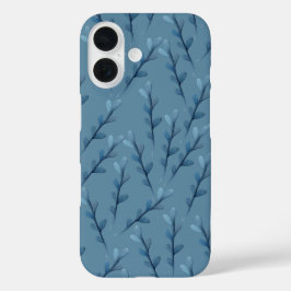 Blauwblad Waterverf Patroon iPhone 16 Hoesje