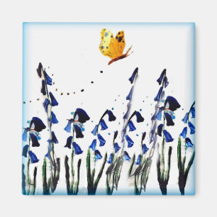 Blauwbloem Bovlinderlente Magneet