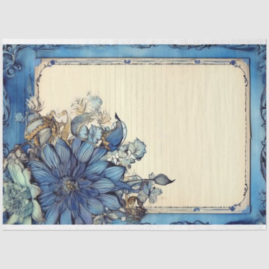 Blauwbloem Tissuepapier (Voorkant)