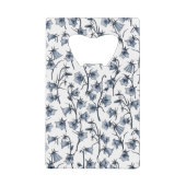 Blauwbloemen, haarklokken, bloemen kredietkaart flessenopener (Voorkant)
