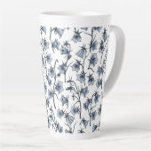 Blauwbloemen, haarklokken, bloemen latte mok (Rechterhoek)