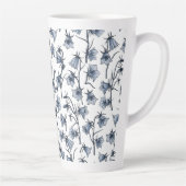 Blauwbloemen, haarklokken, bloemen latte mok (Rechts)