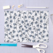 Blauwbloemen, haarklokken, bloemen tissuepapier (Craft)