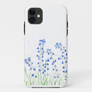 Blauwbloemen veer iPhone 11 hoesje