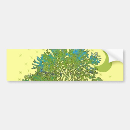 Blauwbomen Bumpersticker (Voorkant)