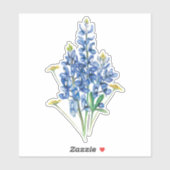 Blauwbonen en wilde bloemen sticker (Vel)
