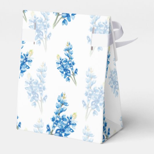 Blauwbonet op wit bedankdoosjes (Achterkant)