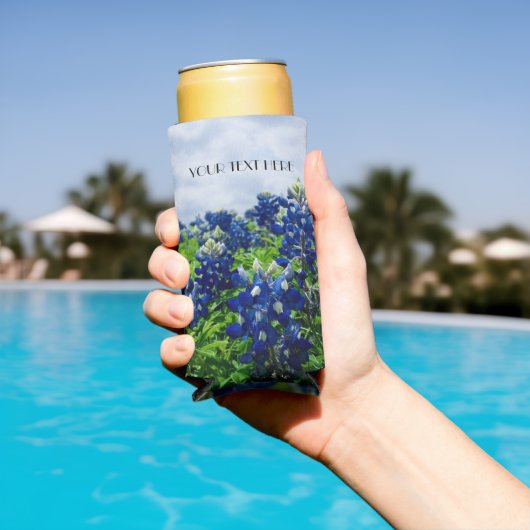 Blauwbonnaars Blauwe Bloemen Texan Floral (Insitu Zwembad)