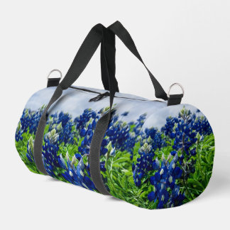 Blauwbonnaars Blauwe Bloemen Texan Floral Plunjezak