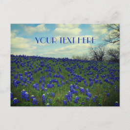 Blauwbonnaars Blauwe Bloemen Texas Texan Floral Briefkaart