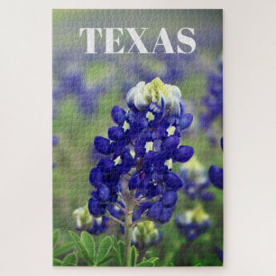 Blauwbonnaars Blauwe Bloemen Texas Texan Floral Legpuzzel