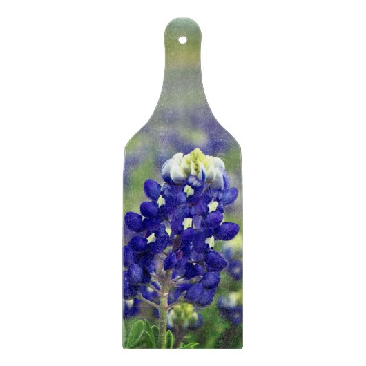 Blauwbonnaars Blauwe Bloemen Texas Texan Floral Snijplank (Voorkant)