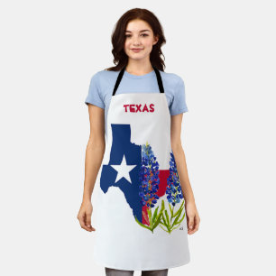 Blauwbonnaars Blauwe Vloeren Texas Texan State Flo Schort
