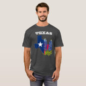 Blauwbonnaars Blauwe Vloeren Texas Texan State Flo T-shirt (Voorkant volledig)