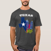 Blauwbonnaars Blauwe Vloeren Texas Texan State Flo T-shirt (Voorkant)