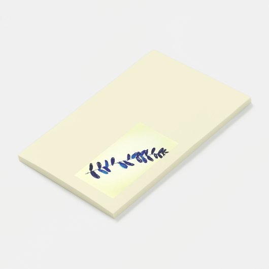 Blauwbonnet Butter-gekleurde achtergrond Post-it N Post-it® Notes (Schuin)