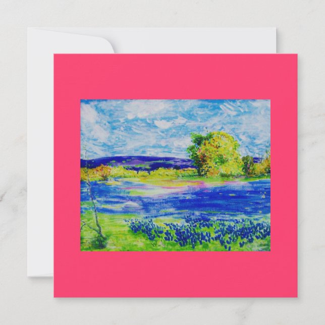 blauwbonnetbloemen (Voorkant)