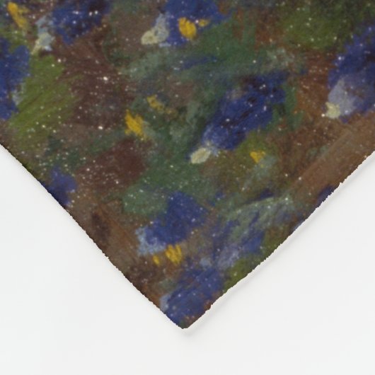 Blauwbonnetbloemen (landschap) fleece deken (Hoek)