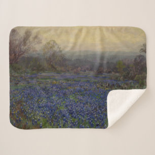 Blauwbonnetbloemen (landschap) sherpa deken