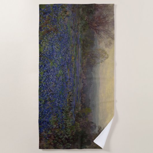 Blauwbonnetbloemen (landschap) strandlaken (Voorkant)