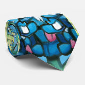 Blauwbonnetjes stropdas (Opgerold)