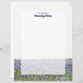 Blauwbonnetveld Niet-gevoerd papierblad (Voorkant / Achterkant)