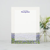 Blauwbonnetveld Niet-gevoerd papierblad (Staand voorkant)