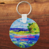 blauwbonnetvelden voor altijd sleutelhanger (Voorkant)