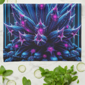 blauwcactus theedoek (Gevouwen)