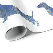 Blauwdachshund Cadeaupapier (Rol Hoek)