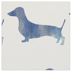 Blauwdachshund Stof