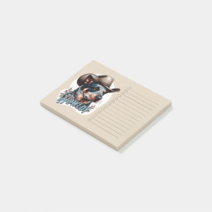 Blauwde Runderhond Cowboy Hond Puntige Howldy Rund Post-it® Notes