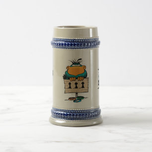 Blauwdgerigar Cartoon Beer Stein Bierpul