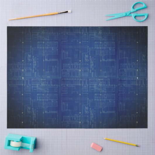 Blauwdruk 18 lb-decoupage tissuepapier (Craft)