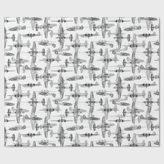 Blauwdruk 1-overlooppapier cadeaupapier (Vlak)