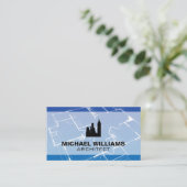 Blauwdruk | architectengebouw visitekaartje (Staand voorkant)